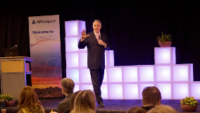 Affinaquest presenting at a conference